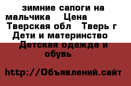 зимние сапоги на мальчика  › Цена ­ 1 000 - Тверская обл., Тверь г. Дети и материнство » Детская одежда и обувь   